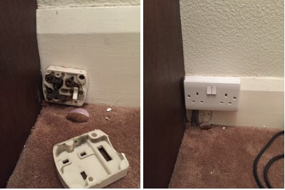 Plug sockets replaced Electrician in Dartford
